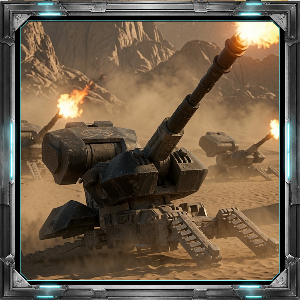 Army artillery at work