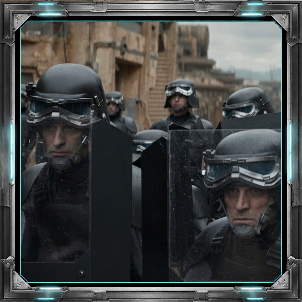 Military Police performing riot control